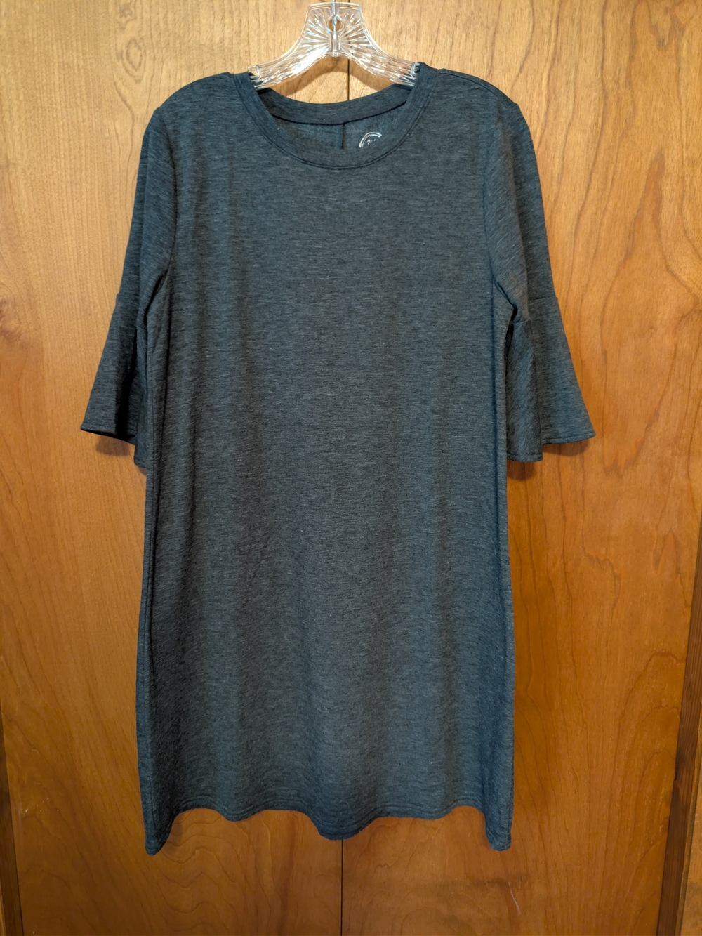 Maurices Charcoal Short Sleeve Midi Dress